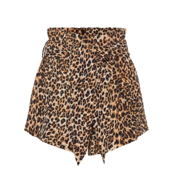 Nanushka Pants - Nanushka Primrose Leopard Shorts (Size Small)